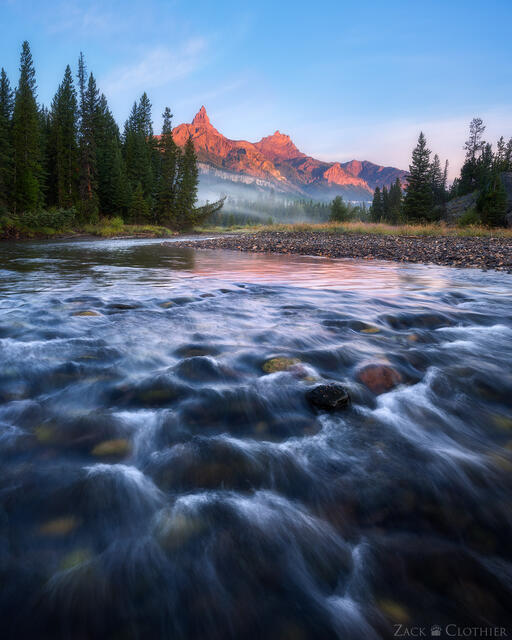 Pilot and Index Peak above the Clarks Fork Yellowstone River, Beartooth Mountains, Wyoming