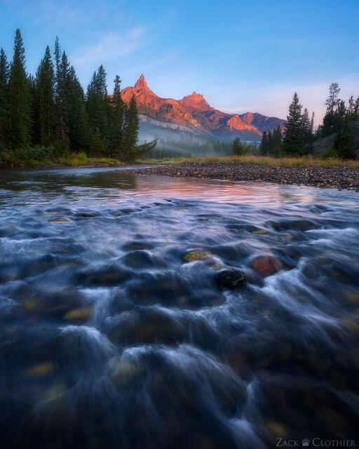 Pilot and Index Peak above the Clarks Fork Yellowstone River, Beartooth Mountains, Wyoming