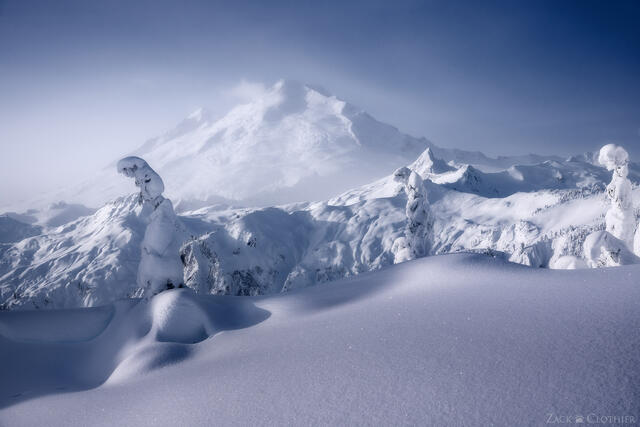 Winter storm clearing over Mount Baker, Mount Baker-Snoqualmie National Forest, Washington