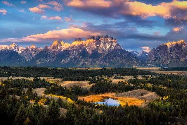 Teton Range at sunrise, Grand Teton National Park, Wyoming