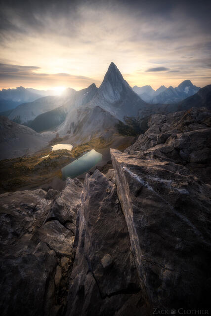 Mount Birdwood and Canadian Rockies at sunrise, Kananaskis Country, Alberta Canada