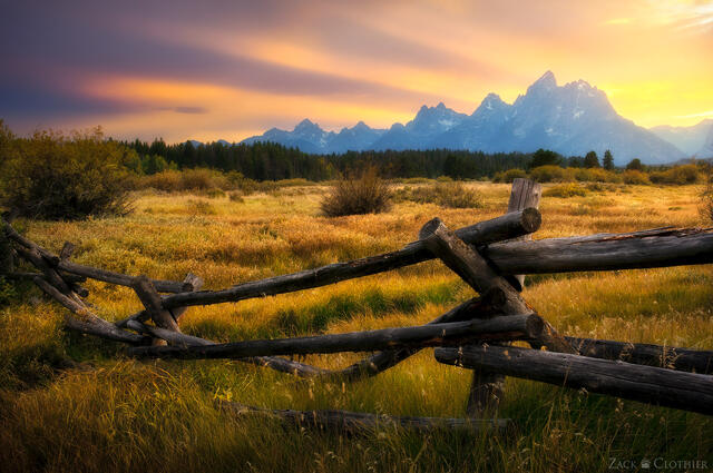 God rays over the Tetons, Grand Teton National Park, Wyoming