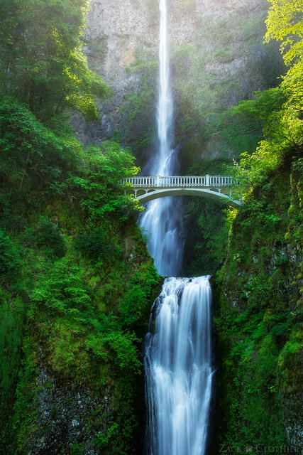 Multnomah Falls in early spring, Columbia River Gorge, Oregon