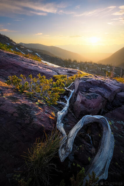 Swan Mountains at sunrise, Mission Mountains Wilderness, Montana