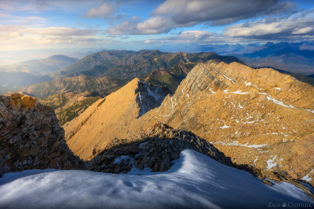 View from Great Northern Mountain, Great Bear Wilderness, Montana
