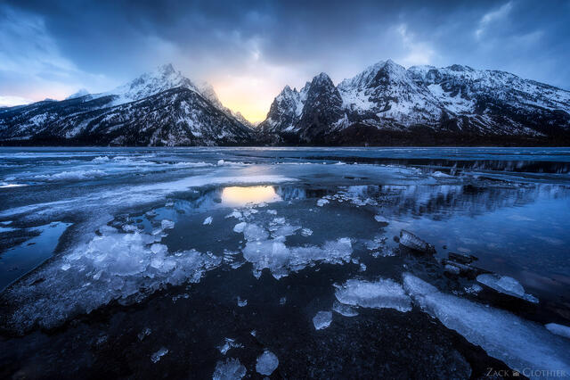 Jenny Lake in early spring, Grand Teton National Park, Wyoming