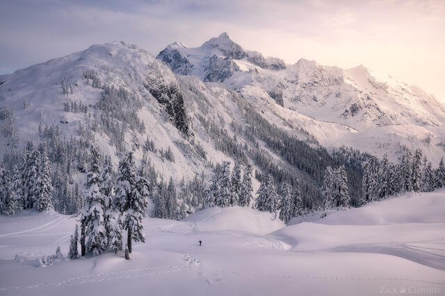 Mount Shuksan in winter, Mount Baker-Snoqualmie National Forest, Washington