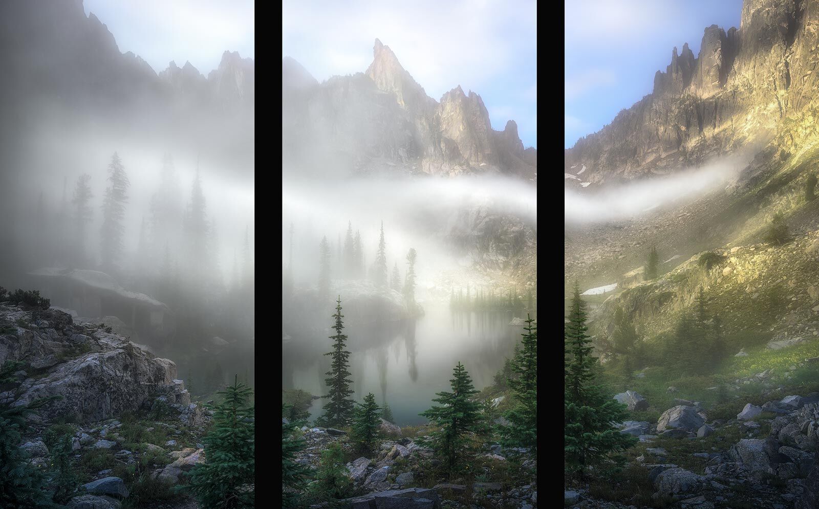 Triptych Wall Art Western Landscape